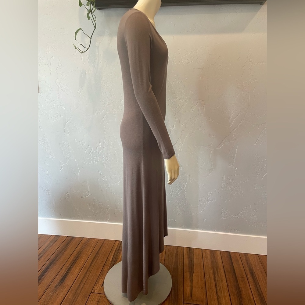 Women’s modal long sleeve high low stretch maxi dress size S - Picture 2 of 4